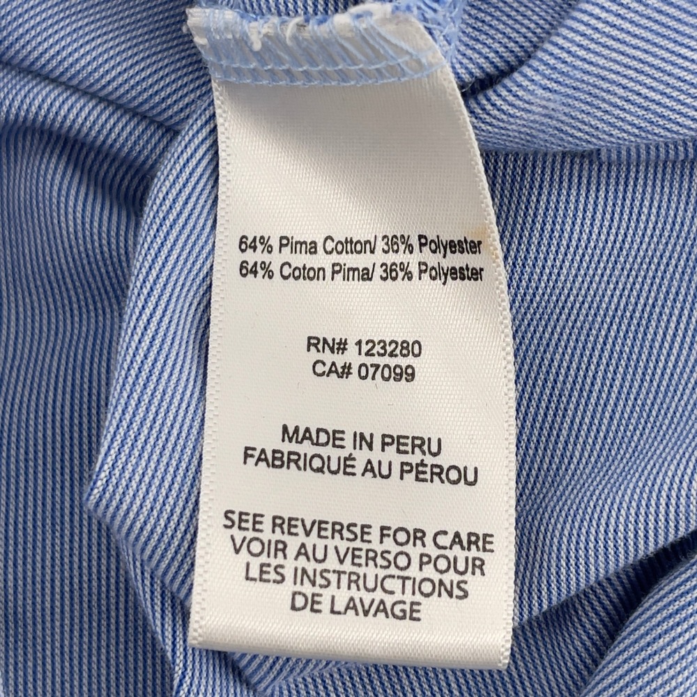 Travis Mathew Mens Blue Striped Polo Shirt Short Sleeve Golf Casual Size XL - Picture 6 of 8